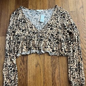 L. A. Hearts Cropped Shirt